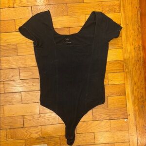 Black Short Sleeve Bodysuit